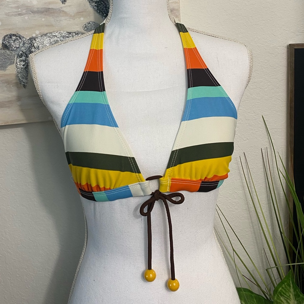 Hobie Stripe Bikini Top Size L